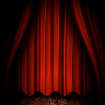 Red curtain background Stock Photos