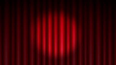 Red curtain background with spotlights Stock Footage 305622342