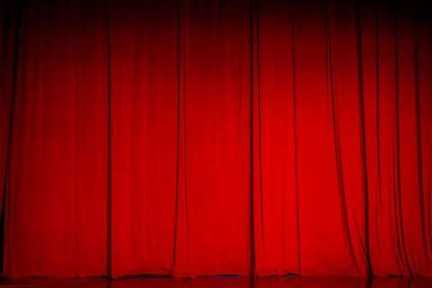 Red curtain backgrounds. Stock Photos