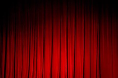 Red curtain backgrounds. Stock Photos