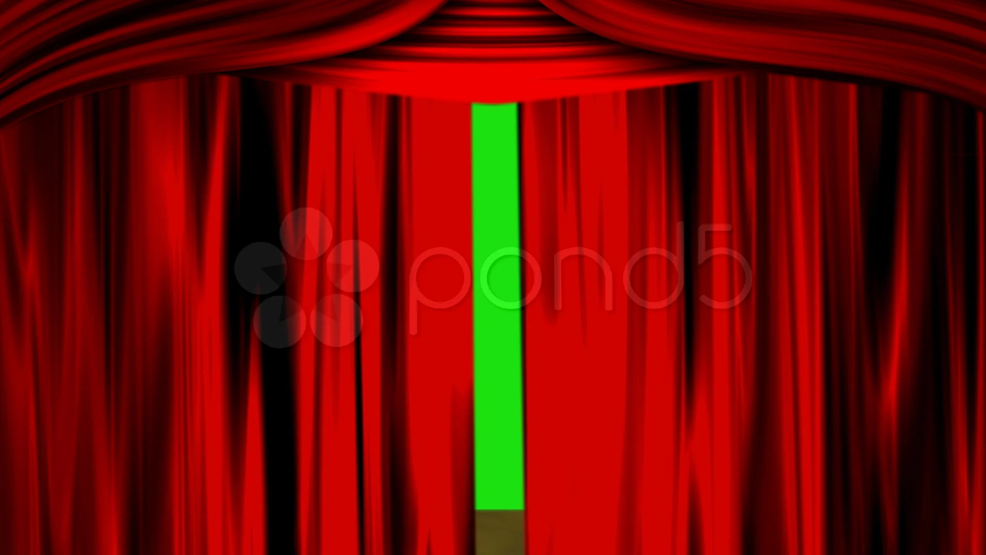 Red curtain with green screen | Stock Video | Pond5