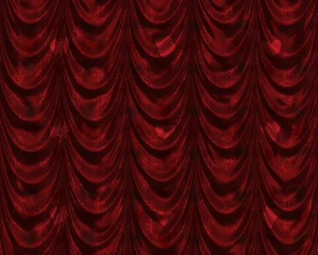 Red curtain with heart pattern 스톡 일러스트