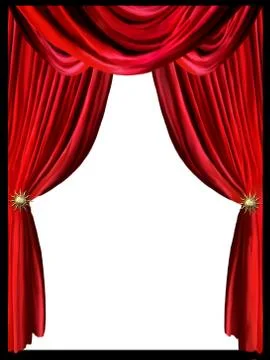 Red curtain Stock Illustration