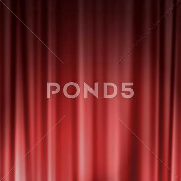 Red curtain Stock Illustration