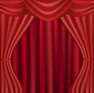 Red curtain Stock Illustration