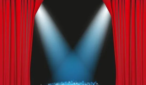 Red curtain Stock Illustration