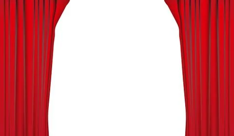 Red curtain Stock Illustration