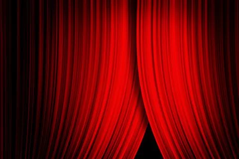 Red curtain Stock Illustration