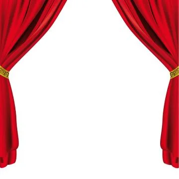 Red curtain Stock Illustration