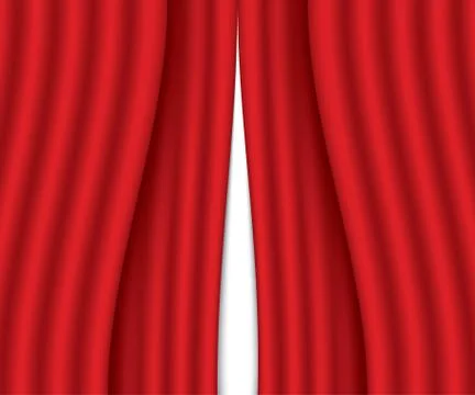 Red curtain Stock Illustration