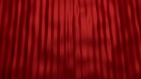Red Curtain Open Alpha Stock-Footage 75612337