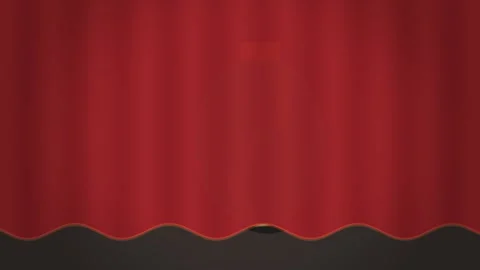 Red curtain with smooth texture in a theater setting Stock Footage 339577872