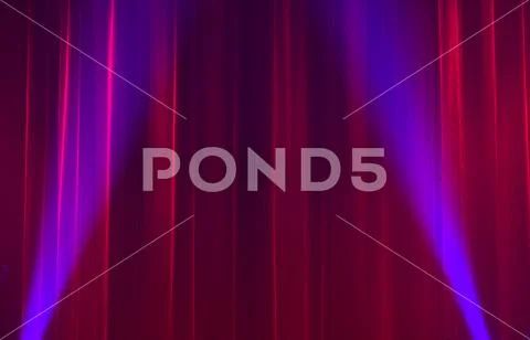 Red curtain-Stage Lights Stock Photos