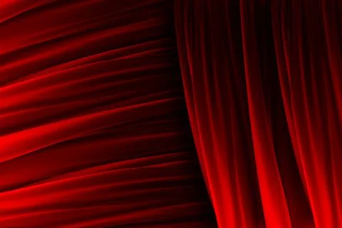 Red curtain texture with lights effects Stock Illustration