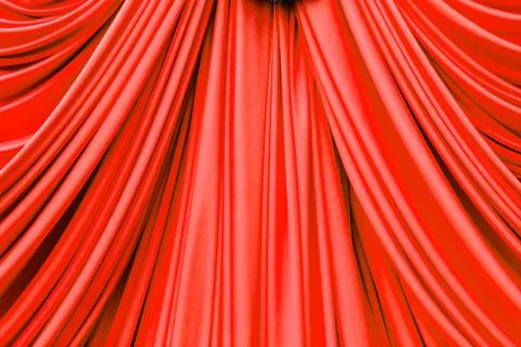Red curtain texture Stock Photos