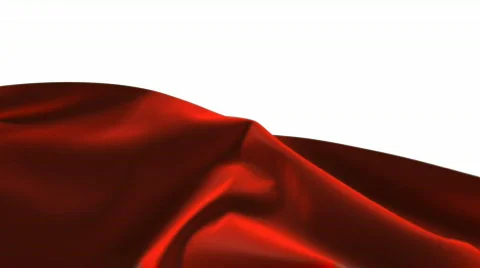 A red curtain tumbling down. Stock Footage 874521