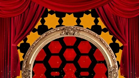Red Curtain VJ Loops Video stock 74359720
