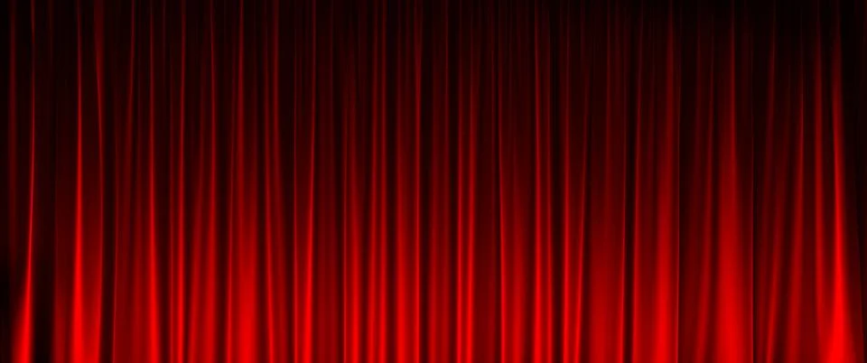 Red Curtain widescreen texture Stock Illustration