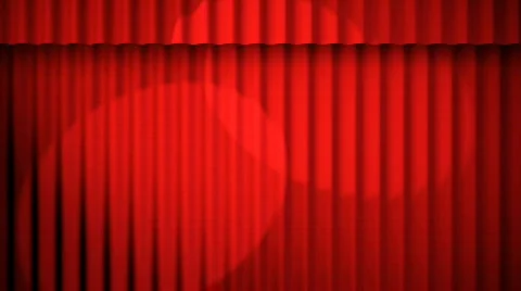 Red curtains animation with lights loop Video stock 831806