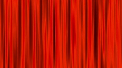 Red Curtains Animation Loop 3d render Stock Footage 75052127