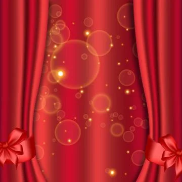 Red curtains background Stock Illustration