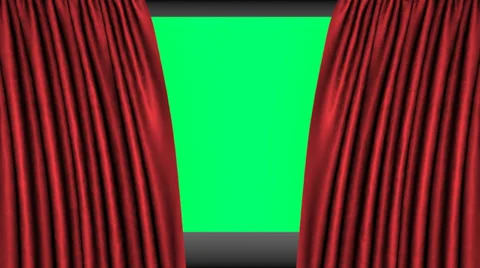 Red curtains Stock Footage 30039122
