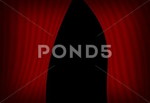 Red curtains Stock Illustration