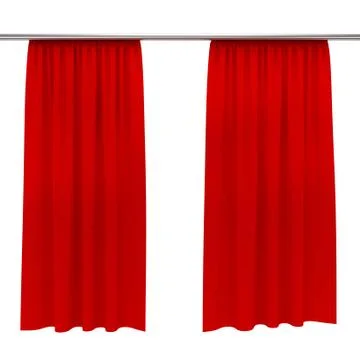 Red curtains Stock Illustration