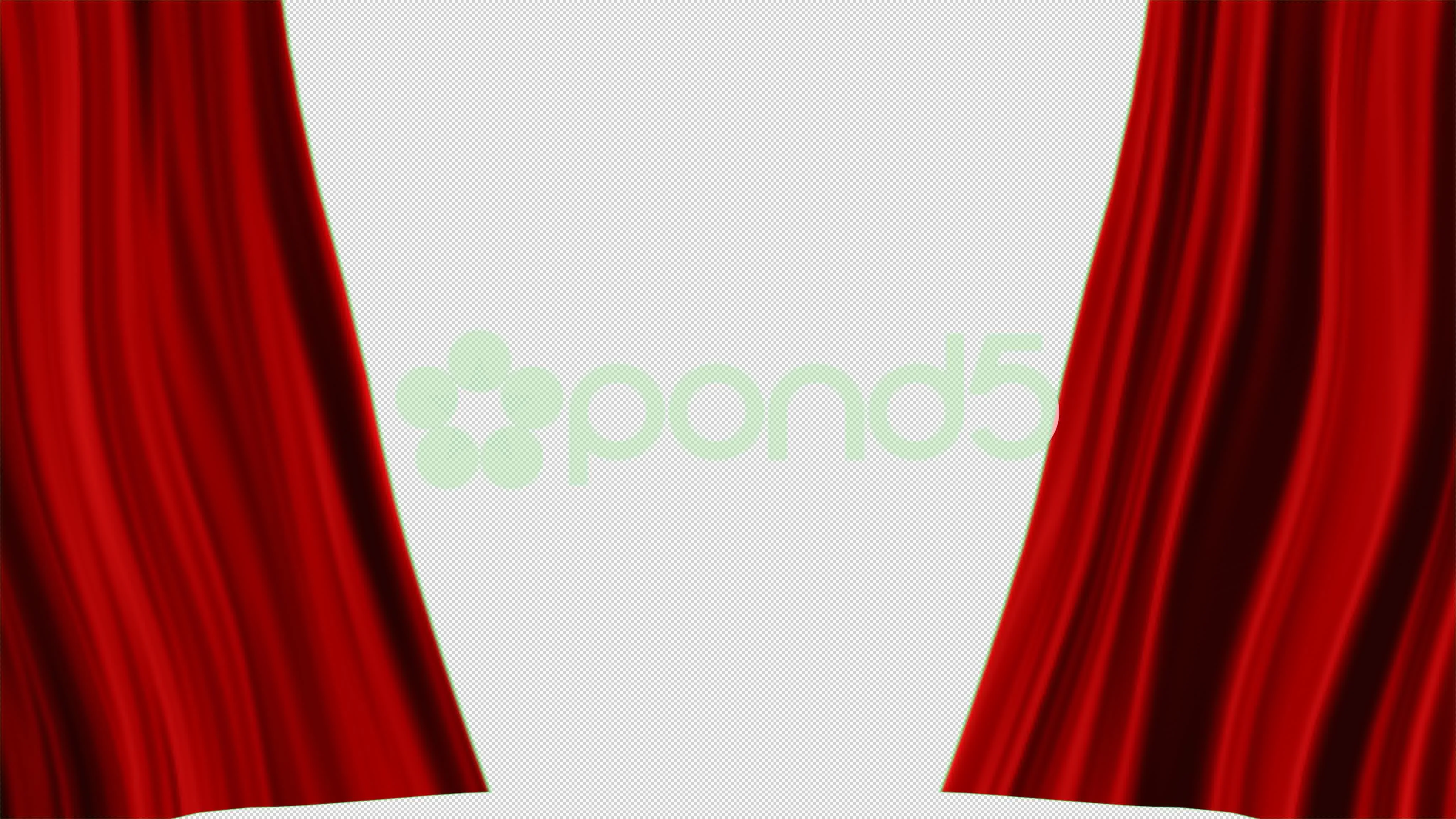Red Curtains open, alpha channel, tran... | Stock Video | Pond5