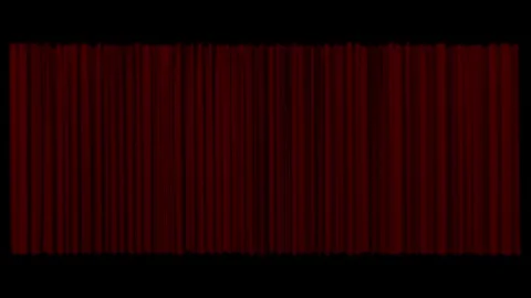 Red curtains open close fast Stock Footage 340281197