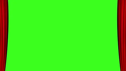 Red Curtains Opening and Closing Transition on Green Screen - Red Curtains Stock Footage 212340182