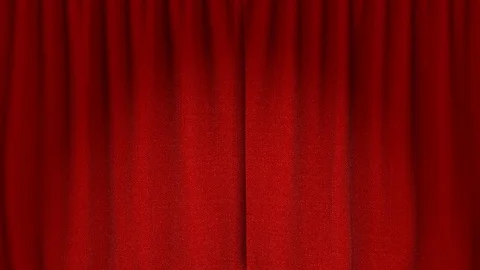 Red curtains opens Видео 69764465