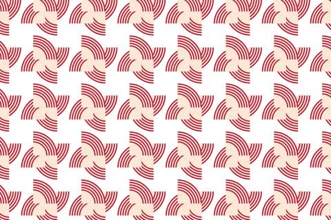 Red Curved Arch Geometric Pattern Background Stock Illustration