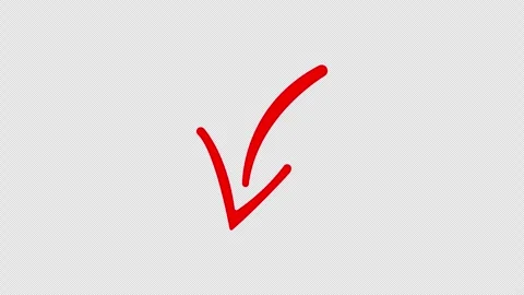 Red curved arrow animated motion graphic Stock Footage 330433926