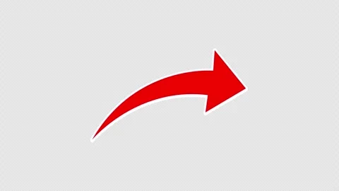 Red curved arrow wiggle animation Stock Footage 330433863