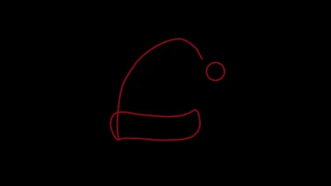 Red Curved Line and Circle Abstract Shapes on Black Background image photo Stock Footage 318954690