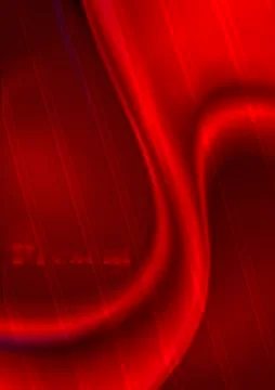 Red curved shape with a dark red oval form covered transparent stripes Stock Illustration