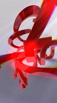 Red curving ribbons creating abstract dynamic motion design Illustrazione stock
