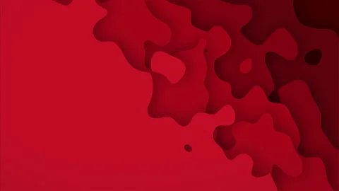 Red cut paper animated background. Stock Footage 136942190