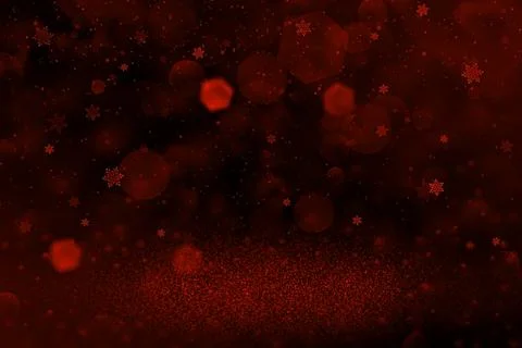 Red cute shiny abstract background glitter lights and falling snow flakes fly 스톡 일러스트