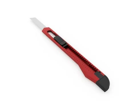 Red cutter isolated on white background Illustrazione stock