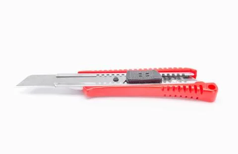 Red cutter on white background. Foto stock