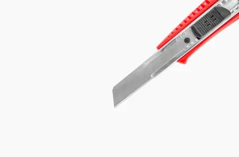Red cutter on white background. Stock Photos