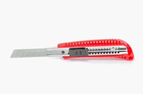 Red cutter on white background. Stock Photos