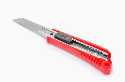 Red cutter on white background. Foto stock
