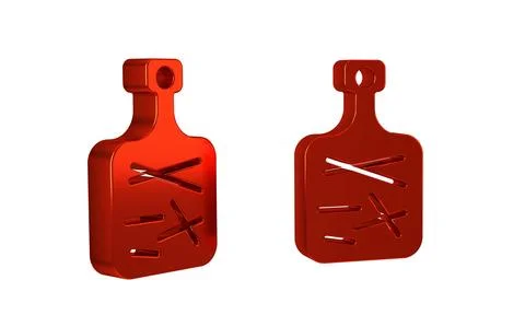 Red Cutting board icon isolated on transparent background. Chopping Board s.. Stock Illustration