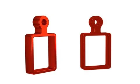 Red Cutting board icon isolated on transparent background. Chopping Board s.. Stock Illustration