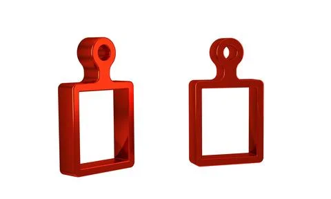 Red Cutting board icon isolated on transparent background. Chopping Board s.. Stock Illustration