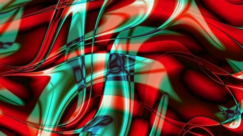 Red cyan abstract background wavy animation Stock Footage 162708895
