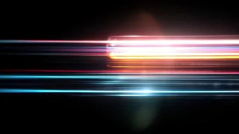 Red Cyan Horizontal Neon Light Streaks Futuristic Background Stock-Footage 328293258